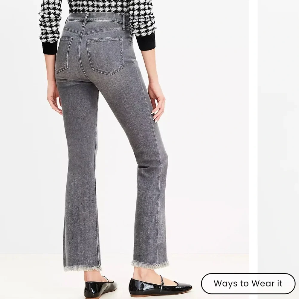 LOFT Gray High Rise Women Jeans - Picture 10 of 10